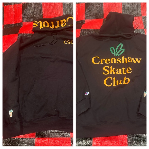 NWOT Crenshaw Skate Club Hoodie by Champion
Size XL
Pit to pit: 24.5”
Length: 28 - Picture 1 of 9
